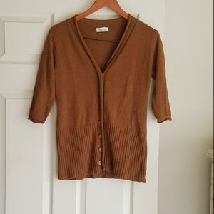 3/$15 Tweeds Petite MP? Brown Cardigan *Flaw